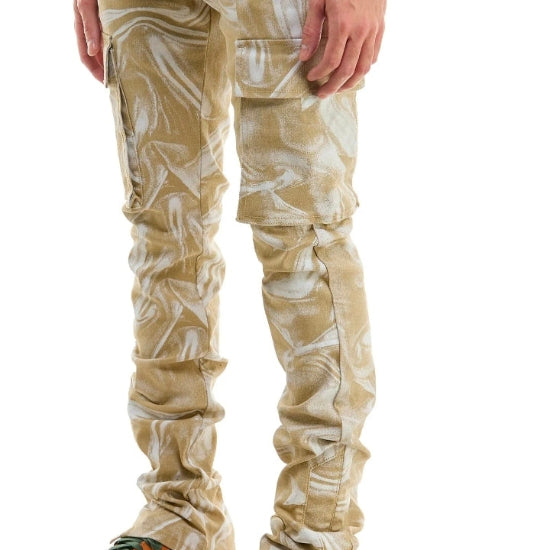 STACKED DOUBLE CARGO PANTS