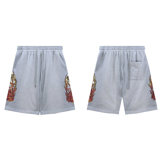 Who Decides War Flame Glass Shorts Grey