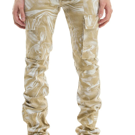 STACKED DOUBLE CARGO PANTS